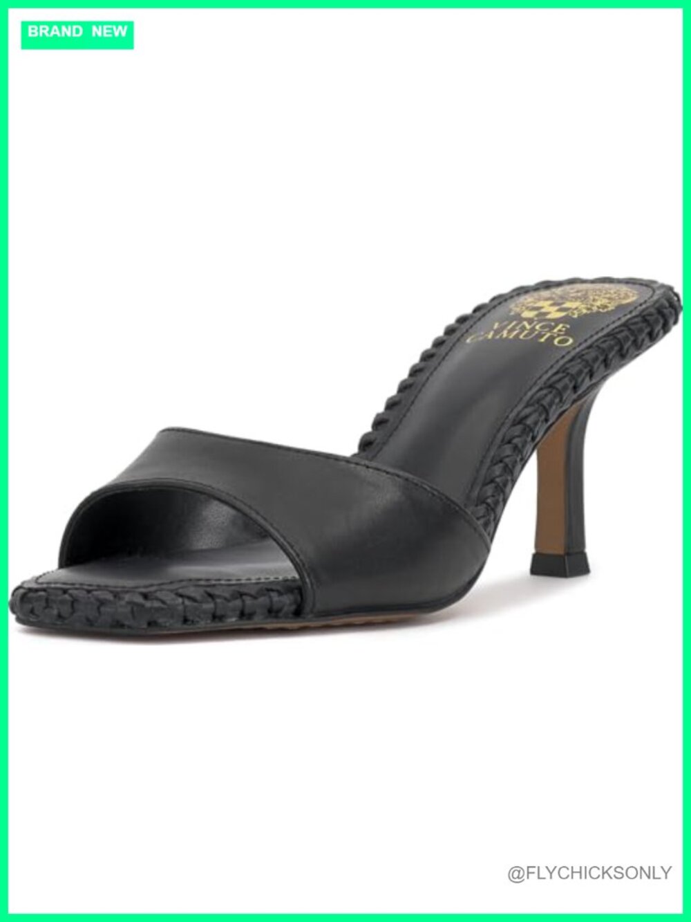 Stiletto Heel Mule Sandal Open Toe Ankle Strap Lightweight Leather
